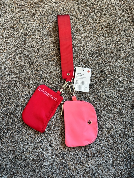 lululemon athletica Accessories - lululemon Dual Pouch Wristlet in Red & Pink